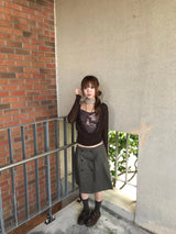lonen button banding skirt 