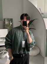 Glass Pigment Basic Cotton Shirt