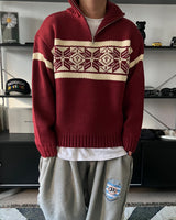 MRノルディックハーフジップアップニット（3C）