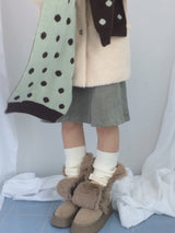 soft corduroy banding skirt
