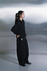 VINTAGE DIA-QUILTING HOODY (Black)