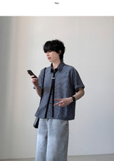 オファーストライプクロップドシャツ