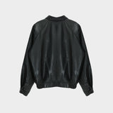 ラグラン 2way ジップアップ レザージャケット