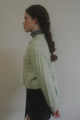 Nutty cable cardigan_mint