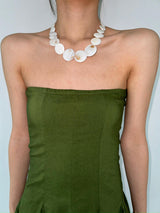Coin nacre necklace