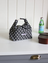 cozy lunch bag - black dot