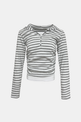 Telly Stripe Hooded Top Set