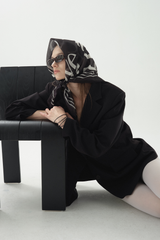 Glossy Wide Jacket_Black
