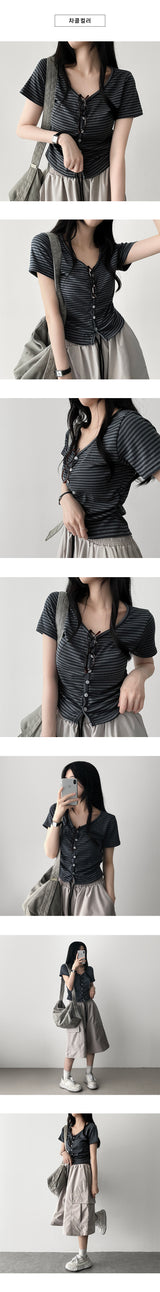 Mitte Spandex Shirring Unit Price, Short-Sleeved Cardigan