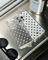 ドット ジェリー ゲル ハード スリム スマホケース - ブラック