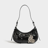Leopard Print Keychain Shoulder Bag