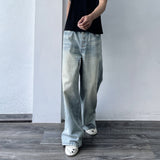 Washed Fade Wide Jeans