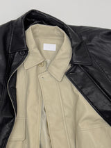 Monet Leather Loose Fit Blouson Jumper
