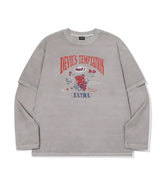 26FW★デビル ベア レイヤード ピグメント ロングスリーブ