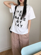 Heyyou lettering short sleeve t-shirt