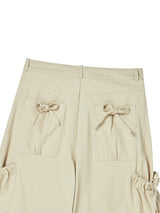 COTTON CAPRI PANTS BEIGE