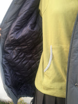 highneck loose waffle hood