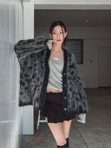 [wool 20%] ポールボタンディテールVネックニット