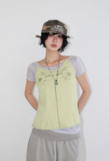 ROSE STITCH SLEEVELESS