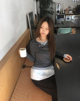 Layered button T