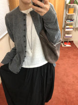 ボタン ウール カーディガン