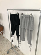 ribbon capri leggings