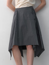 (SK-5011)POINTED HEMLINE FLARE SKIRT