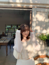 小花柄シフォンキャミソール