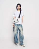 25SS ワッペンポイントタープスクエアバッグ ホワイト