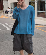 Lea Cut-Off Boat Neck Knit