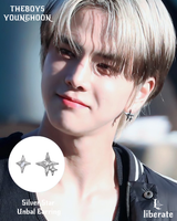 [TheBoys YoungHoon, ViViZ Eunha Pick] Silver Star Unbal Earring