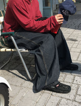 No.1387 st サイドポイントビッグデニムパンツ
