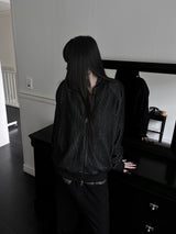 ペアウールストライプジップアップ (unisex)