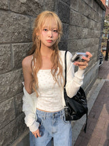 スディン フラワー スリム キャップスリーブレス