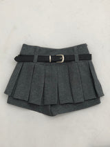 ベルトツーバックルミニスカートパンツ