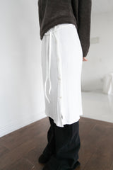 mild ribbed button midi skirt(3colors)