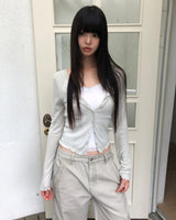 Rohin Frill Ribbed Cardigan