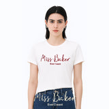 Miss Baker エンボニードルTシャツ ホワイト