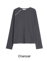 レニドワッフルジッパーロングスリーブT