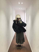 ウェロンハイネックフーデッドパディング (2color)