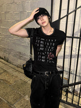 クロップドマッスルフィットアーカイブTシャツ