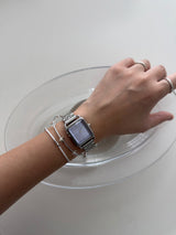 Squared Metal Wrist Watch 2colors