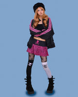 skull black&white knee-socks
