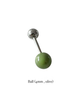 パステルドゥードゥルピアス（オリーブ）-チューリップ