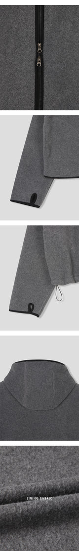 [Unisex] Line fleece hood zip up(3color)