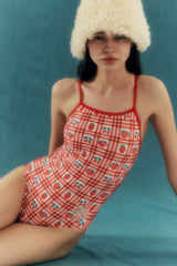 [Strawberry Table_red] One Piece Swimsuit