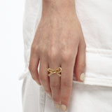 Ribbon Pave Ring