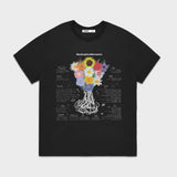 MM トゥエルブフラワーTシャツ in Black