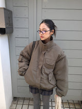 MA-1ハイネックパッデッドフィールドジャケット (2 Colors)