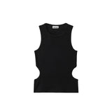 Back Hole Ribbed Sleeveless